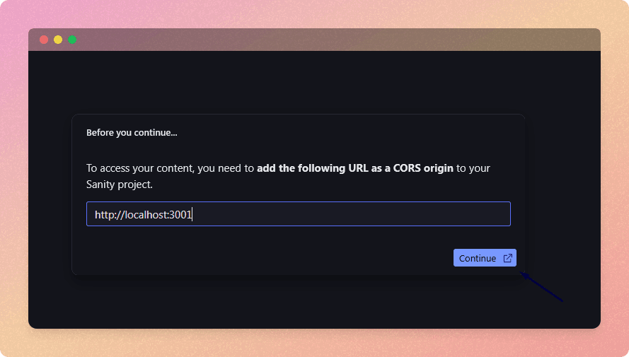 Add URL to the CORS origin list