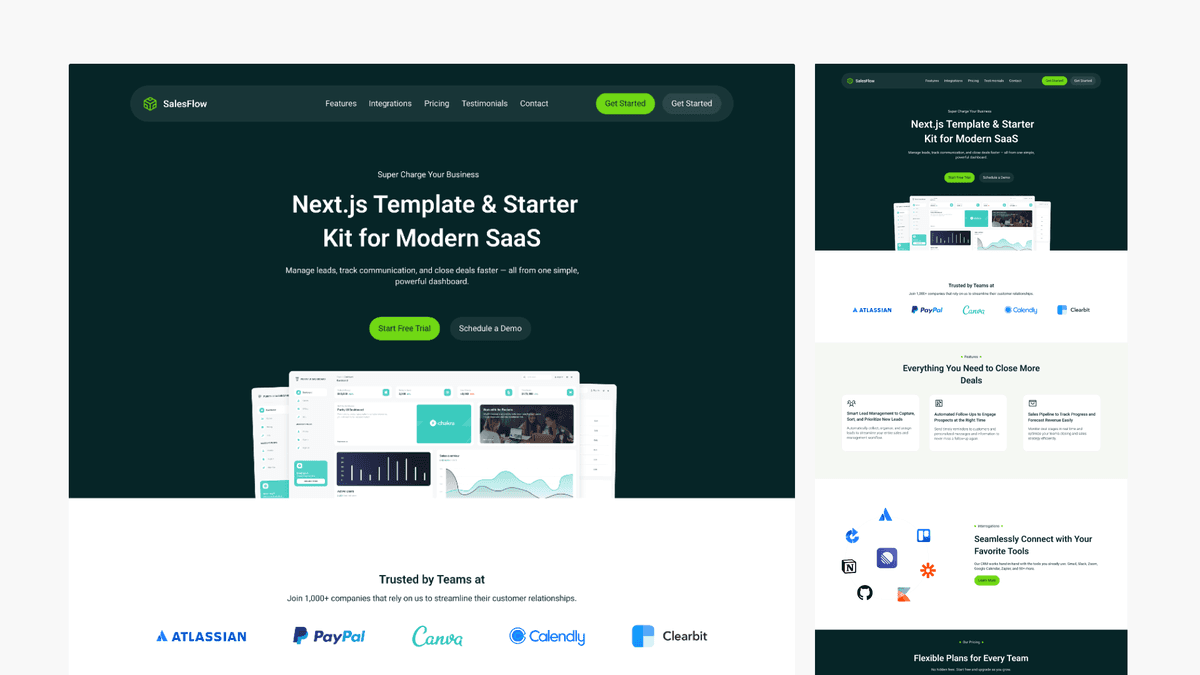 SalesFlow - Next.js Template & Starter Kit for Modern SaaS
