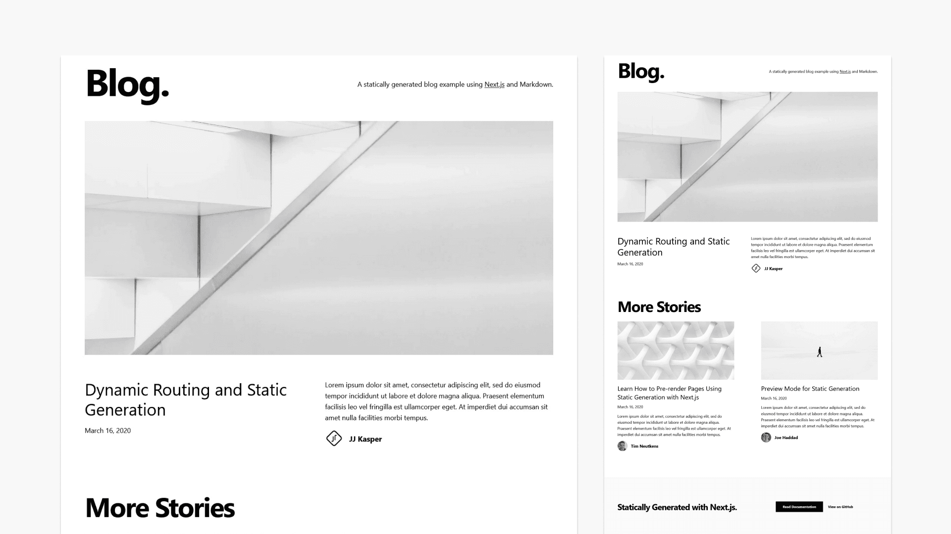 Free Next.js Markdown Blog Template preview